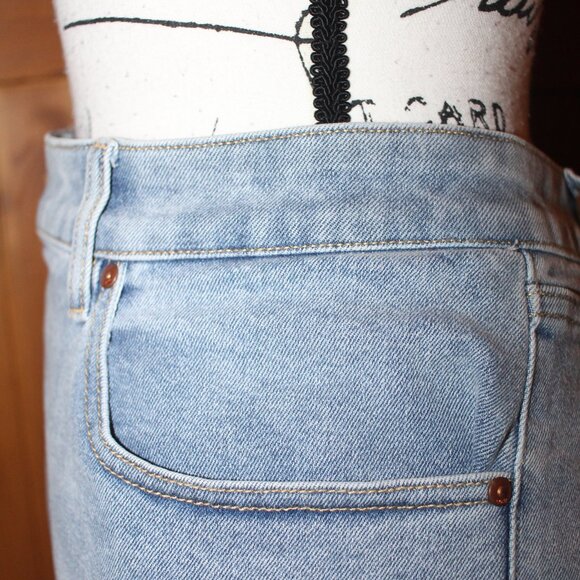 Lane Bryant Signiture Fit Straight Leg Crop Jean Embroidery and Rhinestone Sz 22 - Picture 4 of 13